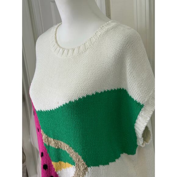 Vintage Koret 80s Fruit Design Knit Top Womens 22 - Picture 4 of 4